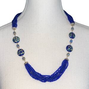 Vintage Necklace - Multi strand - Glass Beads